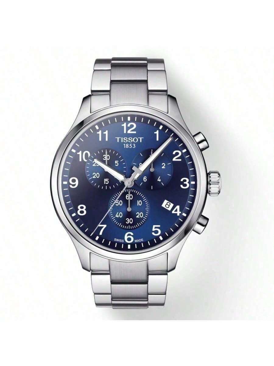 

Чоловічий кварцовий годинник TISSOT Chrono XL - Синій циферблат, Нержавіюча сталь, Діловий повсякденний наручний годинник як подарунок T116.617.11.047.01 синій