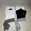 Miu Style 2026 Summer Striped Tie-Up Knit Vest with Cinched Waist