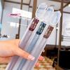 M-Portable Japanese Chinese Chopsticks Sushi Non-slip Sticks Reusable Korean Chopsticks Set Healthy Alloy Tableware Set