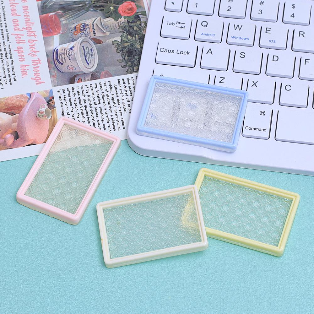 Handmade Transparent Square Carved Plate for DIY Resin Jewelry and Toy Accessories