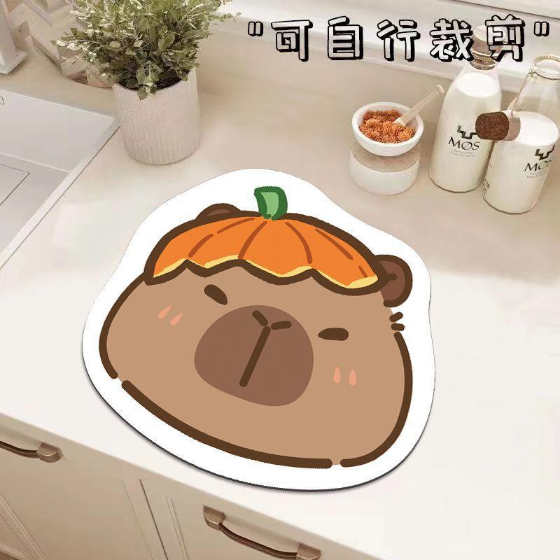 Мультяшный коврик на стол из диатомовой грязи коврик для сушки кухонной столешницы быстросохнущий коврик с защитой от ожогов и водопоглощением износостойкий и грязеотталкивающий 30 40cm thin diatom mud 1100₽