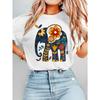European Size Women's Bohemian Elephant Print T-Shirt - Soft Round Neck Short Sleeve Top with Vibrant Elephant & Floral Design, All-Season Casual Wear
