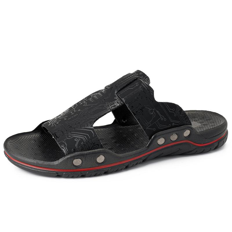 Large Size Fashion All-match Casual Slippers Summer Cool and Comfortable Basic Men's Slippers Non-slip Breathable Male Sandals
