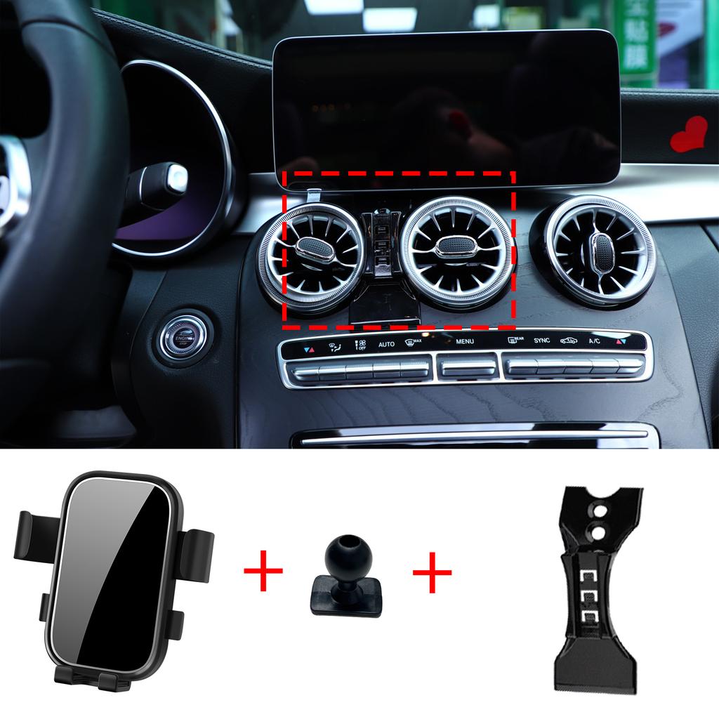 Car Mobile Phone Holder for Benz GLC X253 C253 2015 2016 2017 2018 Accessories GPS Bracket Navigation Stand Auto