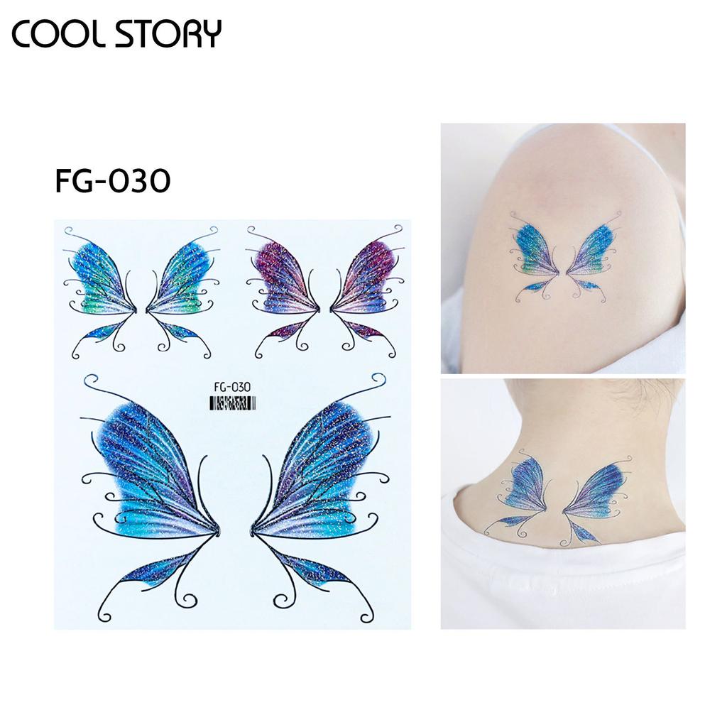 Party Stickers, Trendy Gold and Silver Embossed Valentine's Day Tattoo Stickers, Waterproof and Long-lasting Fake Tattoo Stickers