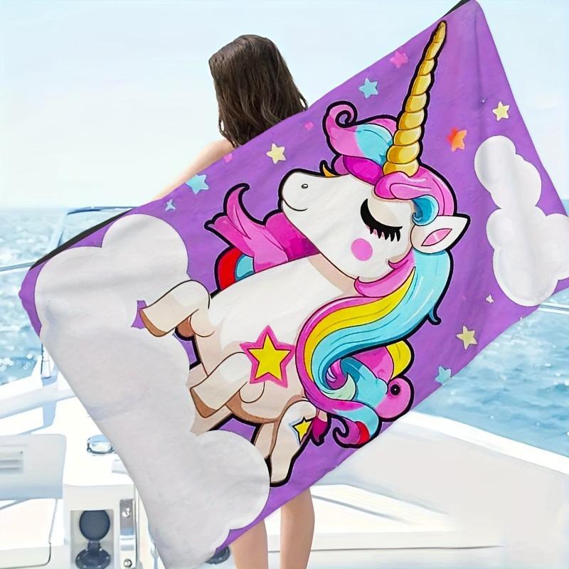 1pc Unicorn Large Beach Bath Towel, Quick-Dry Super Absorbent Vibrant Color, BeachSurf Fitness Camping No izable