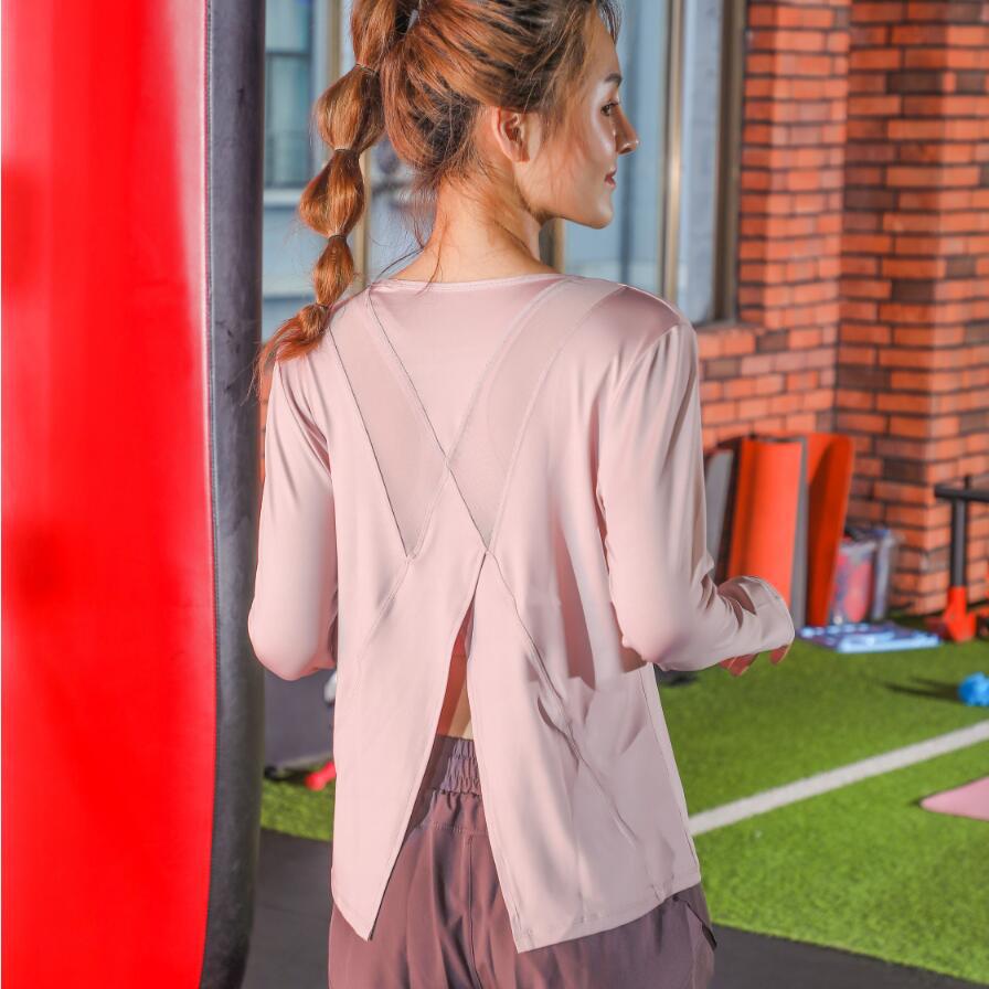 Women s Quick-Dry Mesh Slimming Sportswear Top - Long Sleeve Yoga Cover-up for Spring/Autumn Fitness