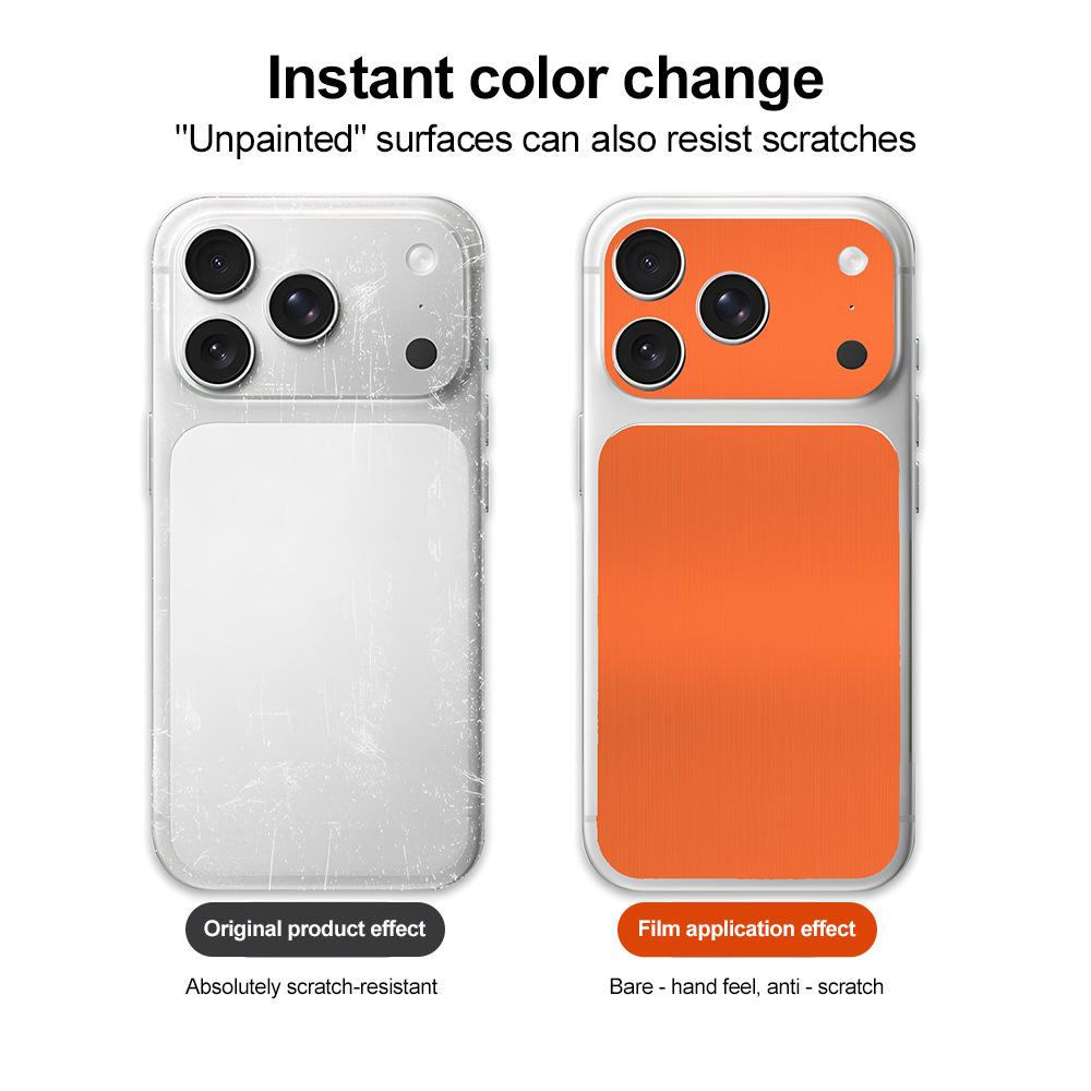 Applicable To iPhone17ProMax Solid Color Upper and Lower Split Back Film Protection, Scratch-proof Apple 17 Pro Soft Film Delivery