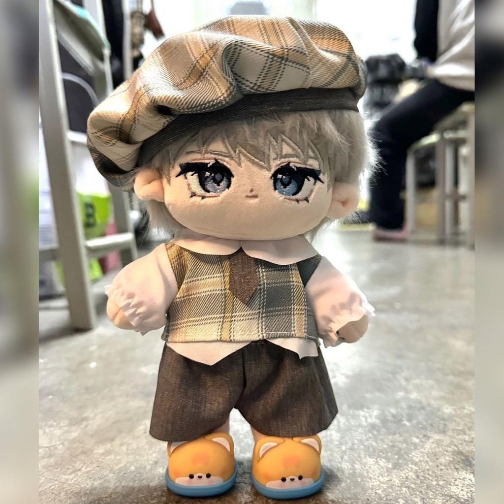 20cm Handsome Style Doll Clothes Set, Neutral Fashion Plush Doll Outfit, Cotton Daily Wear Suit, Handmade Kawaii Gift for Doll F