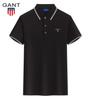 2025 Men's and Women's Summer Embroidered Cool Antibacterial Color Blocked Collar Polo Shirt Couple Business Casual Polo Shirt