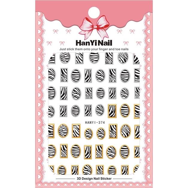 Självhäftande 3D-nagelklistermärke Ormtryck Tigertryck Leopardtrycknageldekor Nagelkonstdekoration