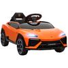 Electric Children's Car Lamborghini Licence with Horn and Remote Control, 101.5x49x43 Cm, Orange
