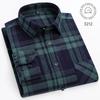 Nuovo in camicia taglia forte 14XL 100% cotone spazzolato manica lunga per uomo vestibilità slim camicia formale tinta unita a quadri morbida elegante