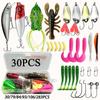 79pcs Fishing Lures Kit for Bass, Trout, Salmon – Topwater Jigs, Minnows, Poppers, Spoons, Soft Worms – Compatible with All Rods