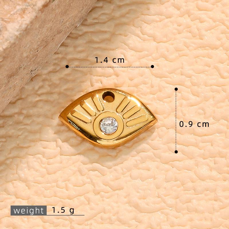 Stainless Steel Geometric Heart Pendant & Mini Eye DIY Jewelry Accessories