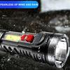 Powerful Flashlights 3 Mode Rechargeable Torch Built-in Battery 18650 Flashtorch for Outdoor Camping Hiking Emergency Lighting