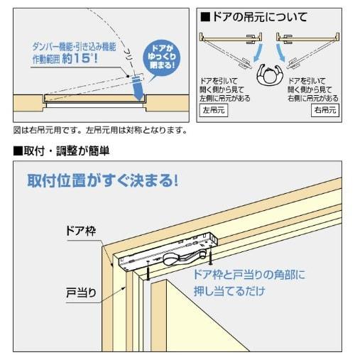 Sugatsune Industrial LAMP Rapcon Door Damper, Surface Mount, Light Brown, Right-Hanging, LDD-S-RLBR