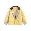 Unisex Retro College Style Quilted Cotton Puffer Jacket With Turn-Down Collar Thick Warm Winter Short Coat Teens Adults