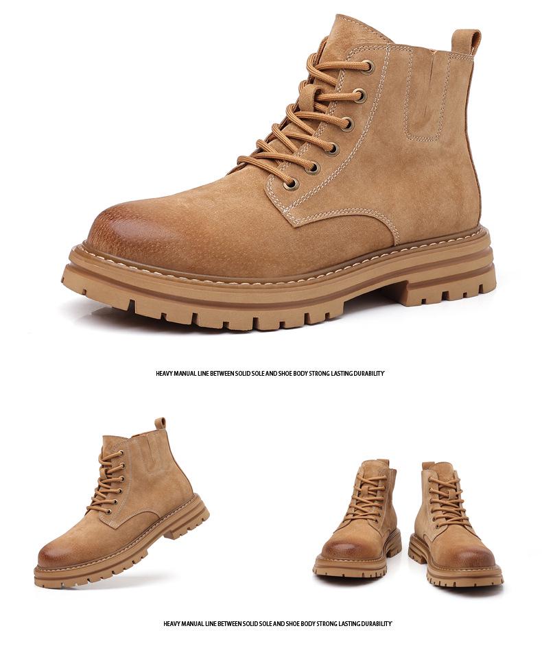 2024 Autumn Men's High-Top Casual Leather Retro Desert Boots - British Style