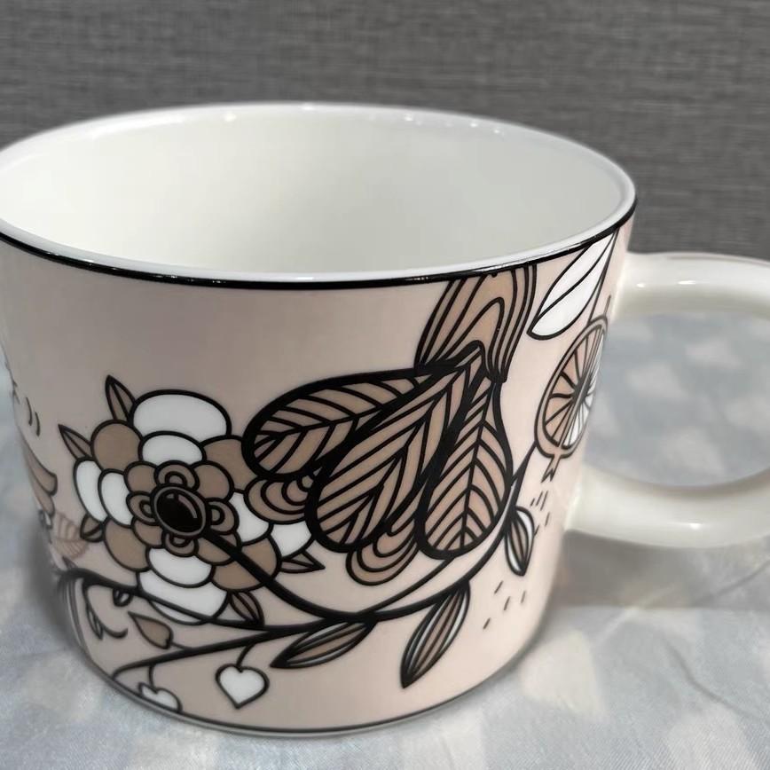 Mug Bone Porcelain Light Luxury High End Sense   Personalized Oil Painting Style Mug Sea Anemone Dandelion Water Cup Home Use