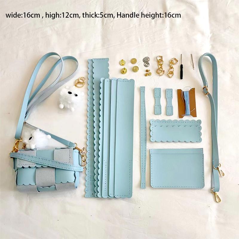 

Diy Hand-Woven Bag Self-Made Material Bag Hand-Woven For Girlfriend Girlfriend Girl Couple Holiday Birthday Gift синий