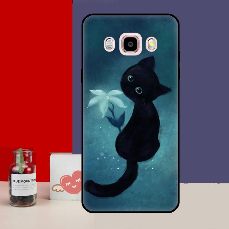 

Black Cat Cartoon Cute Case For Samsung Galaxy J3 J5 J7 2017 J1 A3 A5 2016 J4 J6 Plus A6 A8 A7 A9 J8 2018 Cover A3 2017 - A320