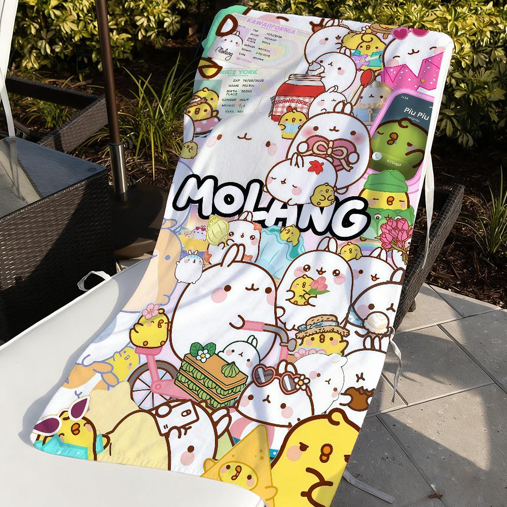 Cartoon M-molang-S Cute Towel Sports Quick Dry Travel Camping Gear Sandproof Soft Light Large Beach Towel