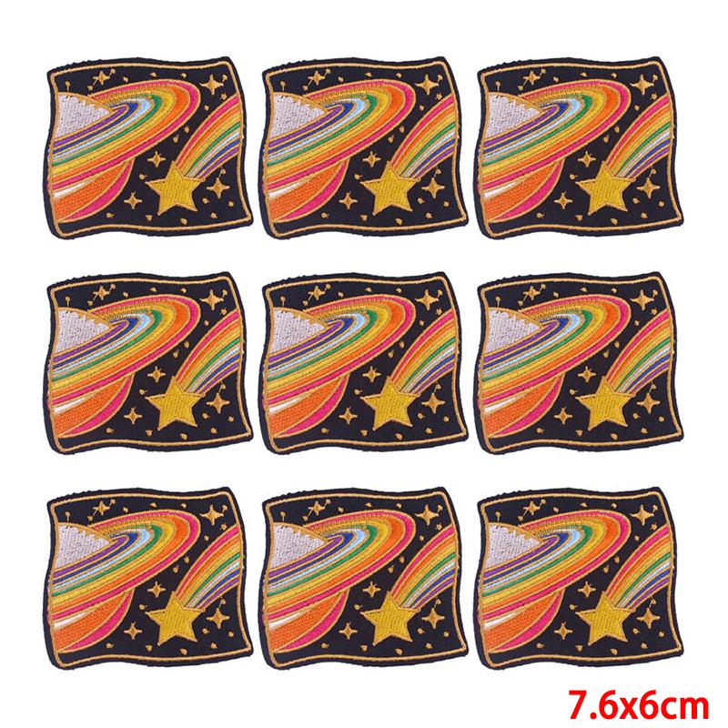 10 Pcs/lot Wholesale Embroidery Patch Iron On Patches For Clothing Patches On Clothes Jackets Decor Applique Sew Supplies