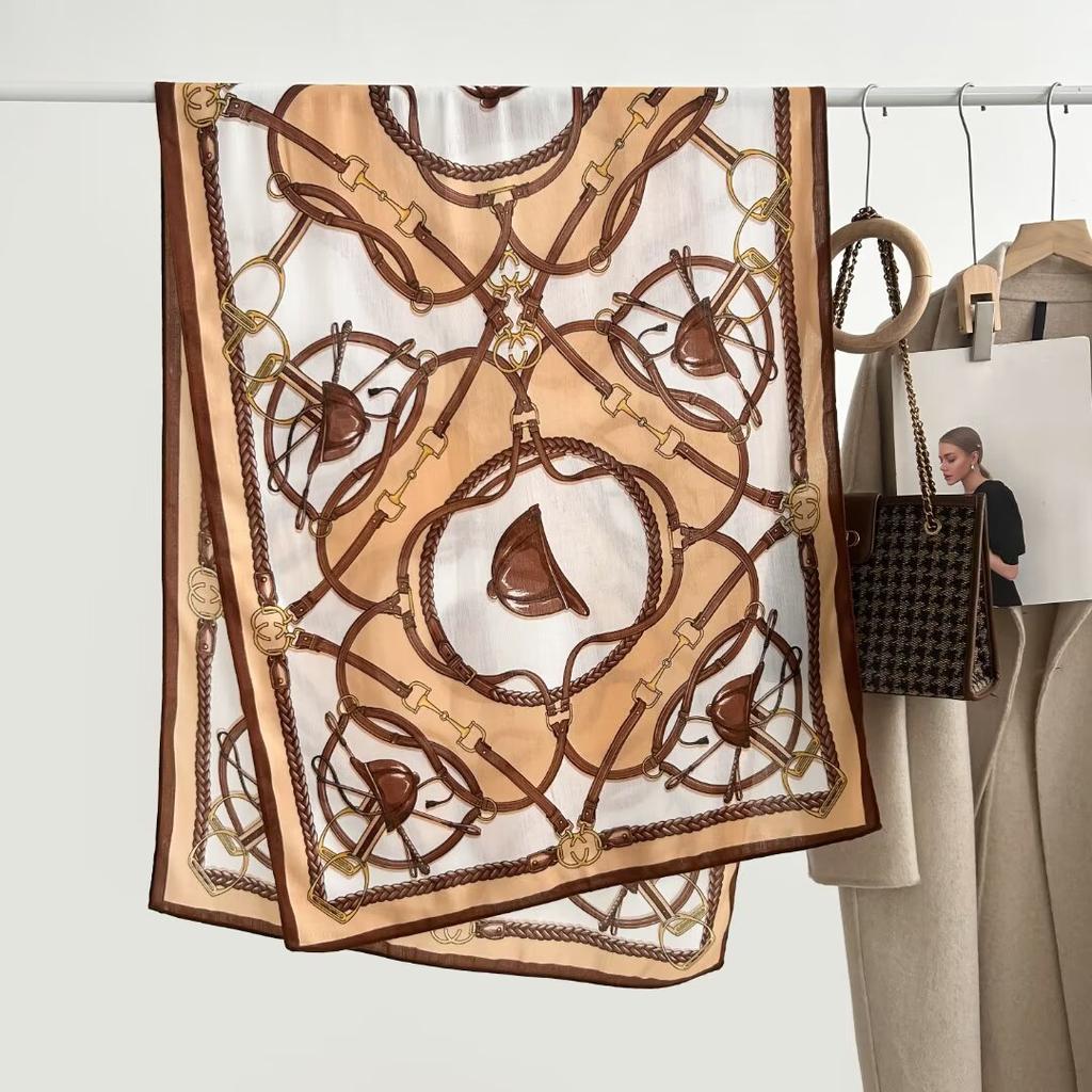 70X180Cm Retro Cashew Print Scarf Women'S Autumn And Winter Polyester Fiber Scarf Warm Sun Protection Neck Shawl