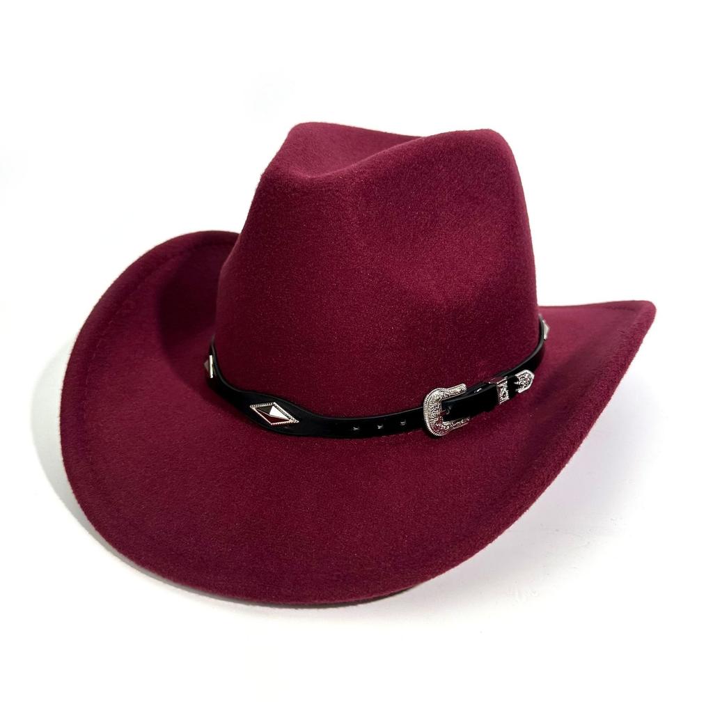 New Western Cowboy Hat Music Party Jazz Hat Autumn and Winter European and American Felt Top Hat