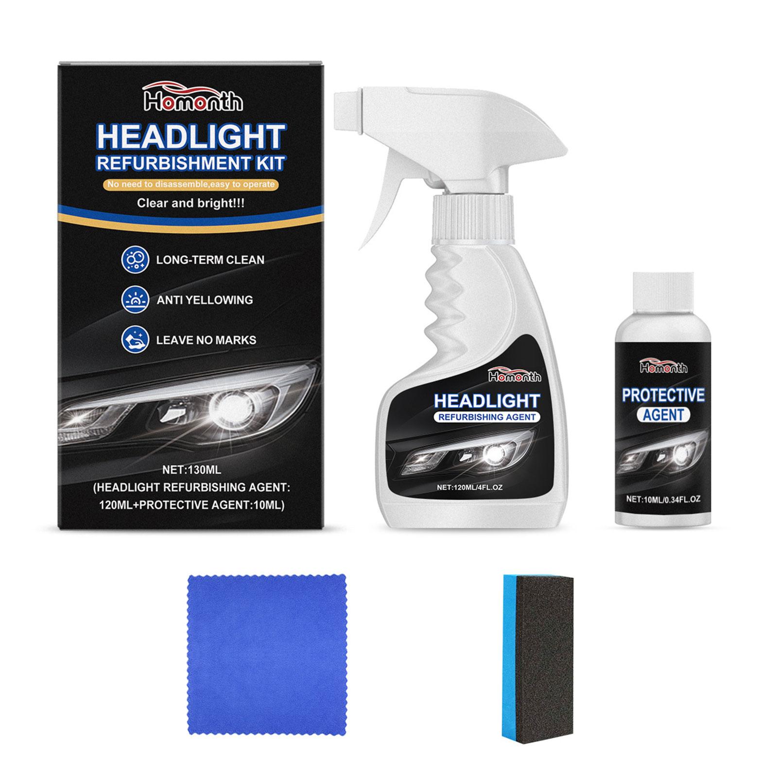

Automotive Headlamp Restoration Fluids Kit Car Headlight Restoration Polishing Kits Headlamp Cleaner Repair Polish For Car чорний