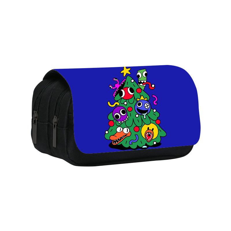 Rainbow Friends Double Layer Pencil Case With Large Capacity For Students And Kids