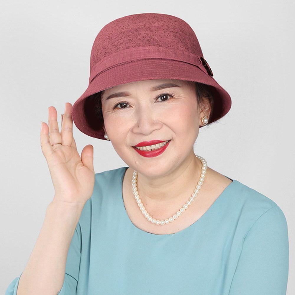 Lightweight Mom Bucket Caps Wide Brim Sun Protection Cap Spring Summer Women Sun Hat  Outdoor