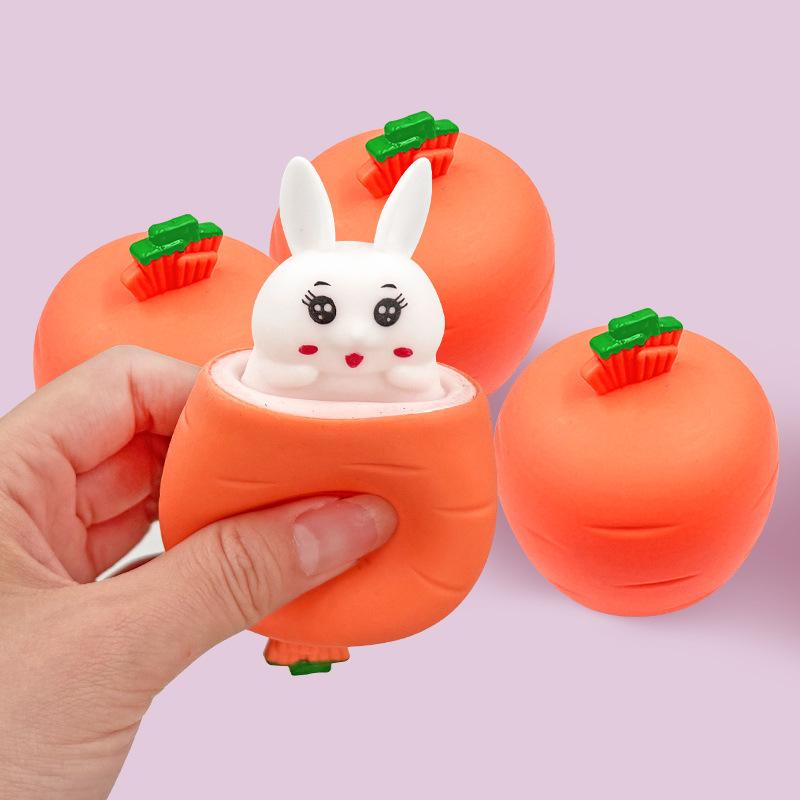 Marchewka Szczypta Rzodkiew Królik Ściśnij Kubek do wentylacji i dekompresji Podchwytliwy Gadżet Zabawka Redukująca Stres