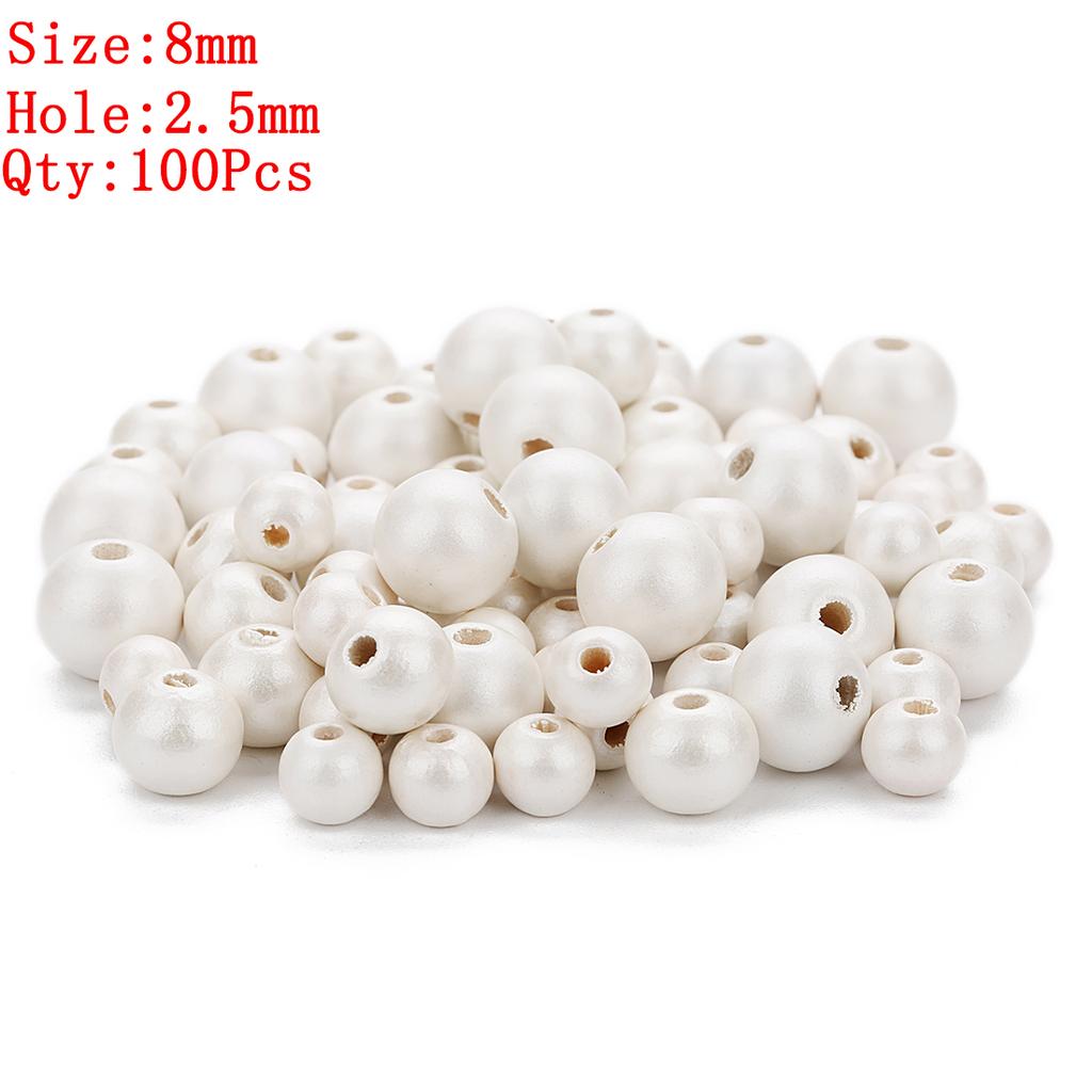 Natural Round Wood Beads Oval Loose Spacer Rosary Bead Large Hole Jewelry Bracelets Diy Unsex Charm Wholesale Supplies