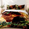 Attack On Titan Custom Name 3pc Set Perfect for Bedroom Use Comfortable Bedding Set Includes a Duvet Cover and Two Pillowcases Ideal Birthday or Chris