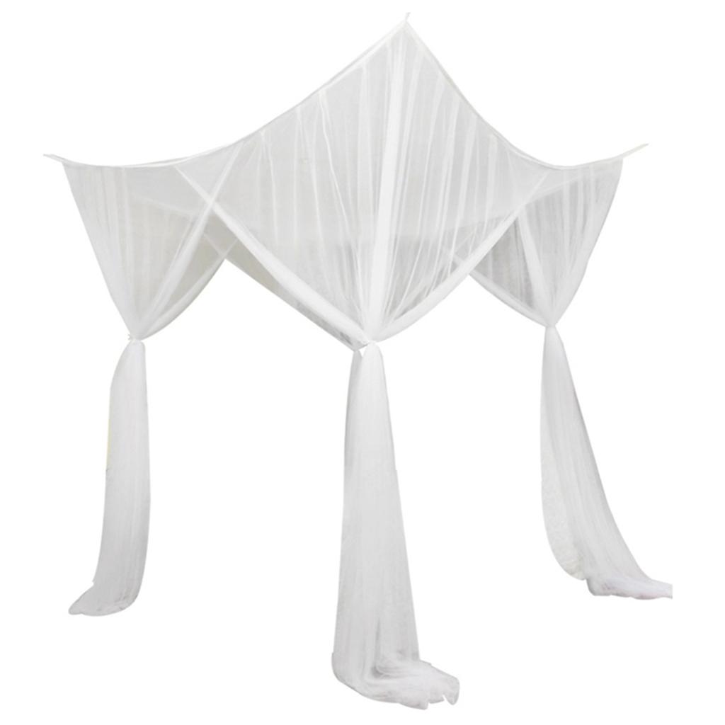 Net Curtains for Bed Room Polyester Canopy Net Four Opening Bed Tent Privacy Curtain for Bunk and Double Bed