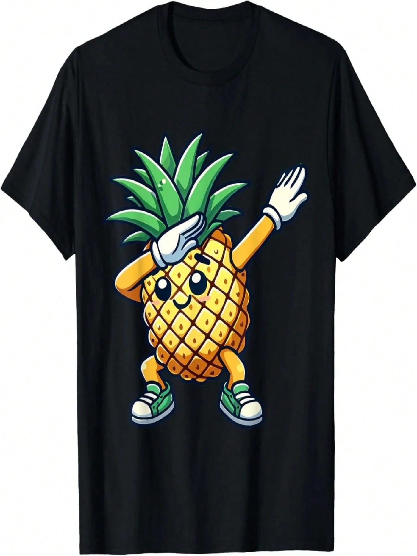 Dabbing Pineapple Cute Cartoon Fun Summer Hawaii Fruit Art T-Shirt S разноцветный
