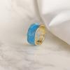 New Trendy Enamel Color Double Oil Drip Open Rings for Women Girls Luxury Irregular Adjustable Finger Ring Wedding Jewelry Gift