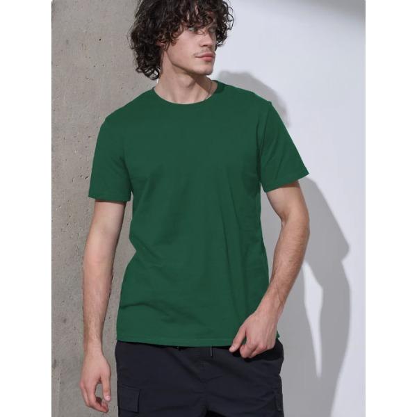 

Solid Color Men s Short Sleeved T-shirts Multi-color Basic Style Casual and Versatile Daily Top 3XL