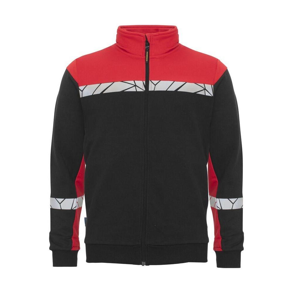 Projob Mens Progression Hi-Vis Full Zip Sweatshirt
