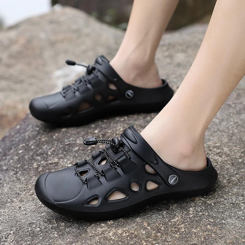 Fashion Summer Outdoor Men's Clogs Breathable Beach Sandals Man Garden EVA Clogs Lightweight Slides Male Slippers Casual Sandale Homme