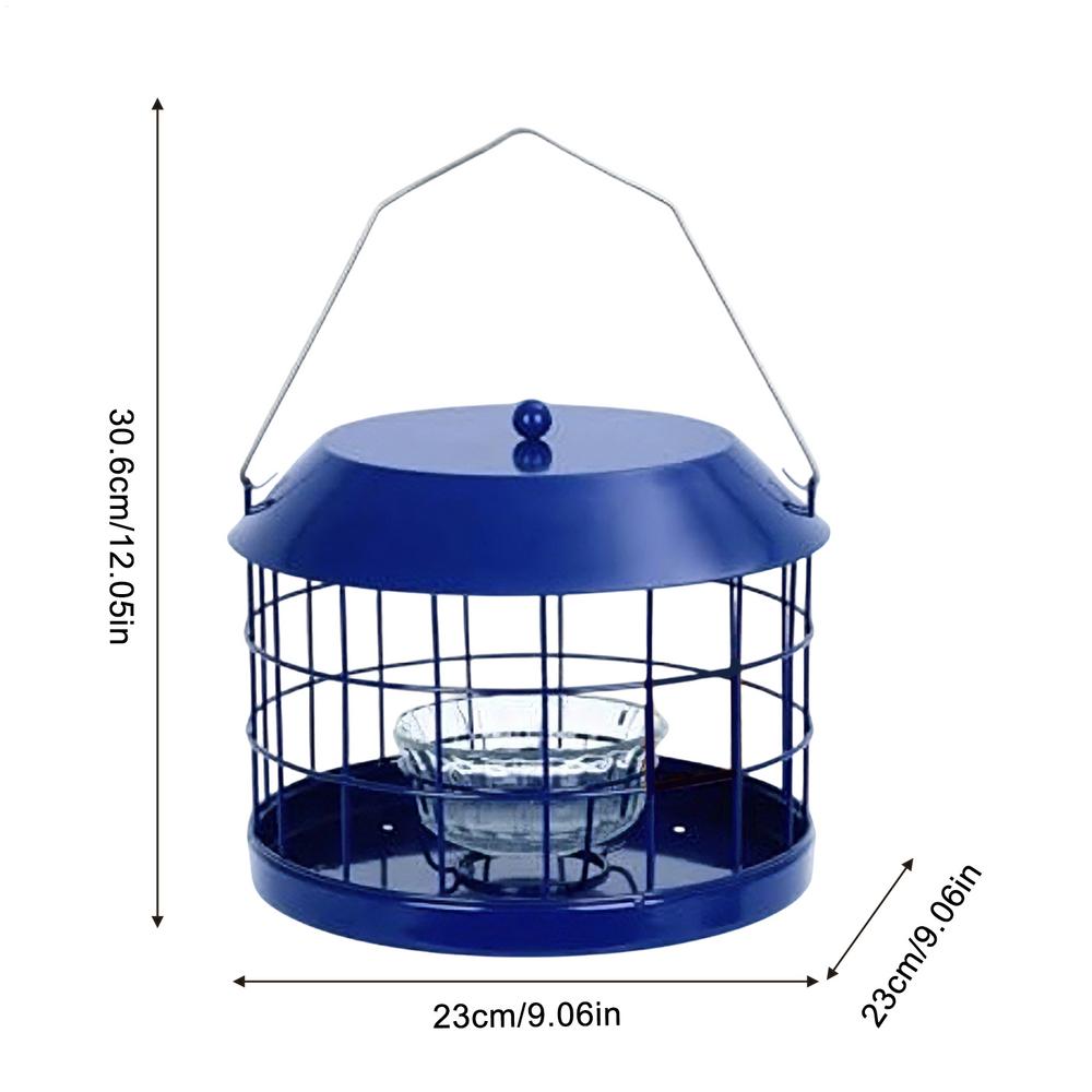 

Bird Feeders For Outdoors Caged Garden Decor Outdoor Bird Feeder For Garden Backyard Patio Lawn Window Balcony Deck Wildlife синій