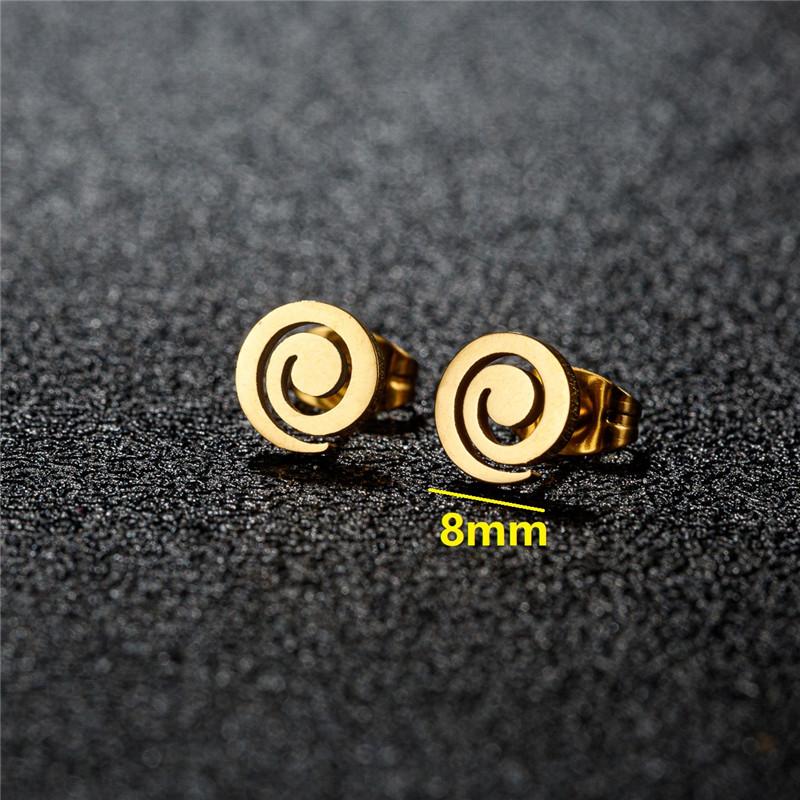 Stainless Steel Geometric Stud Earrings for Women Minimalist Circle Triangle Star Ear Studs Horseshoe U Shaped Earings oorbellen