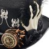 Medieval Women Fedoras Hat Steampunk Halloween Flat Top Hat Carnivals Party Hat