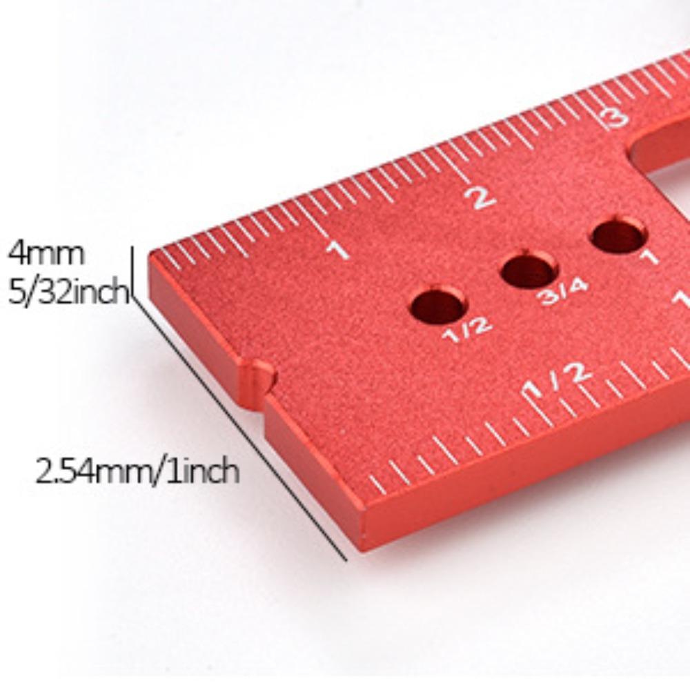 Multifunctional Aluminum Alloy Woodworking Ruler High Precision Surveying and Mapping Scribing Ruler Metric Unit Measuring Tool