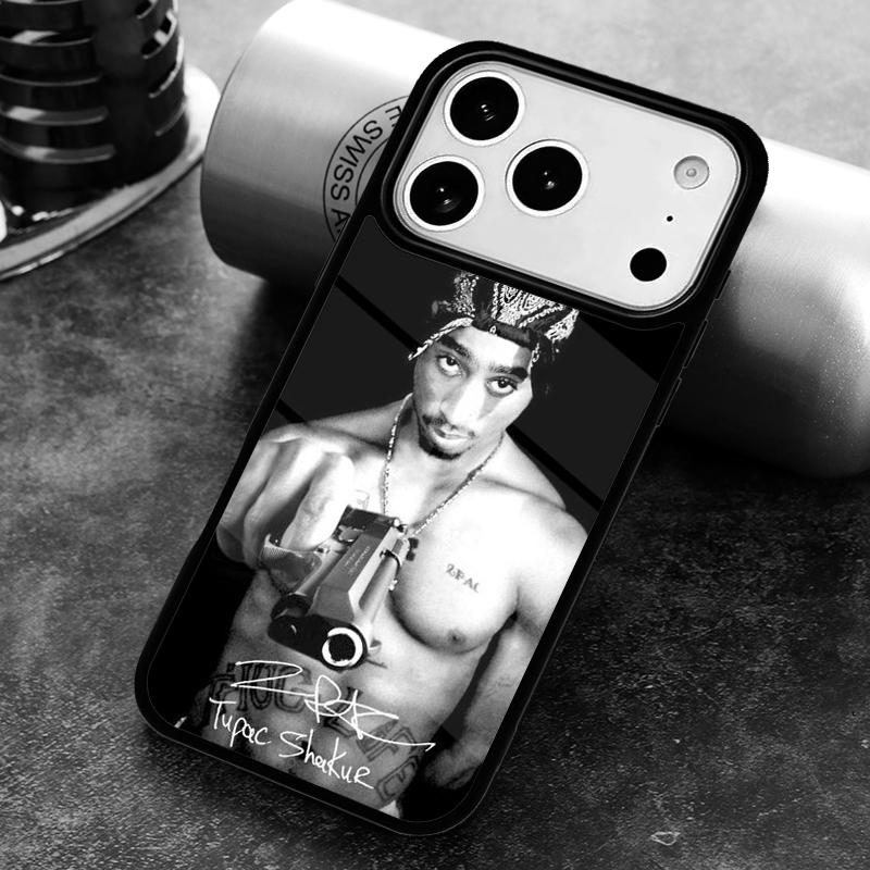 2Pac Tupac Shakur podepsaný Rap Rapper Pouzdro na telefon Pro iPhone 17 16 15 14 13 12 11 Pro Max Plus 17Air Měkké silikonové pouzdro