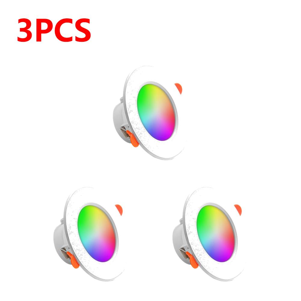 1-10PCS 10W Smart LED Downlight Bluetooth Ceiling Lamp RGB Lamp APP Remote Control Color Changing Light for Google Home