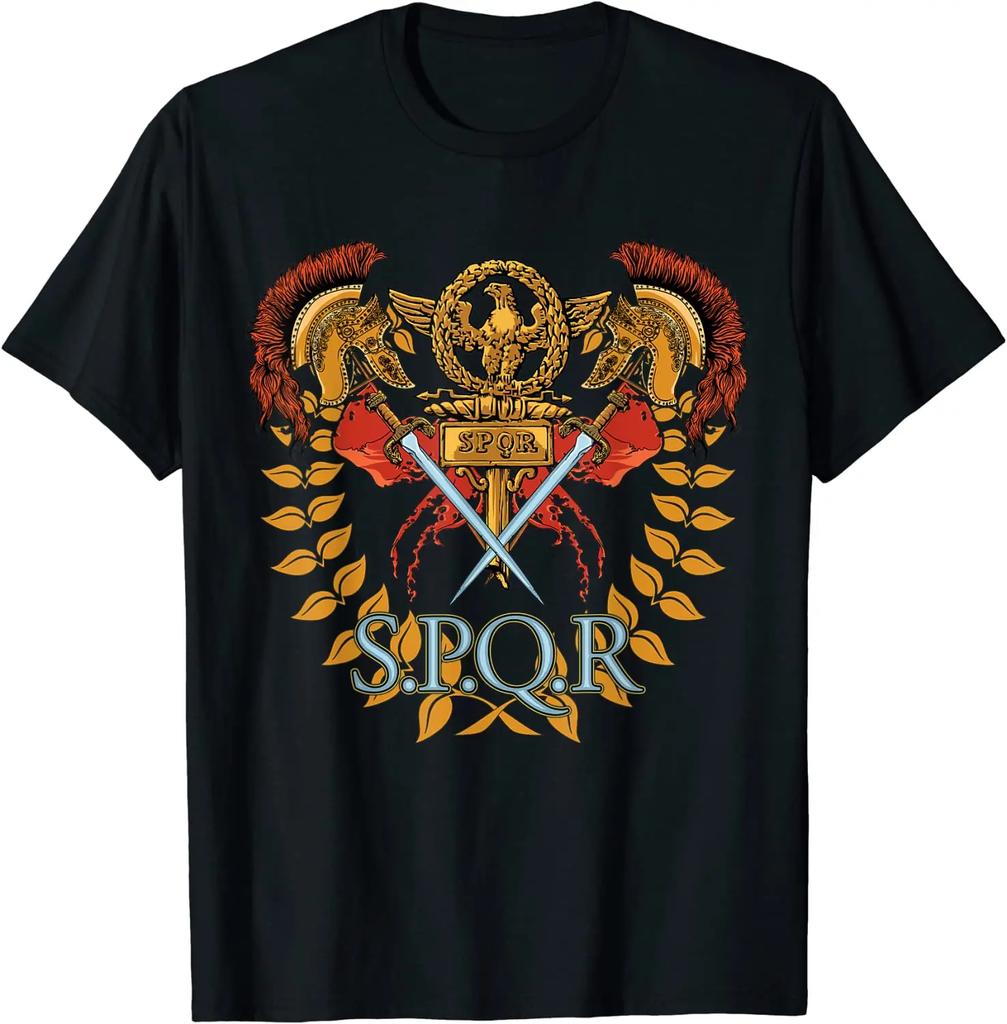 Ancient Rome Roman Legion SPQR Roman Empire Tshirt 100% C...