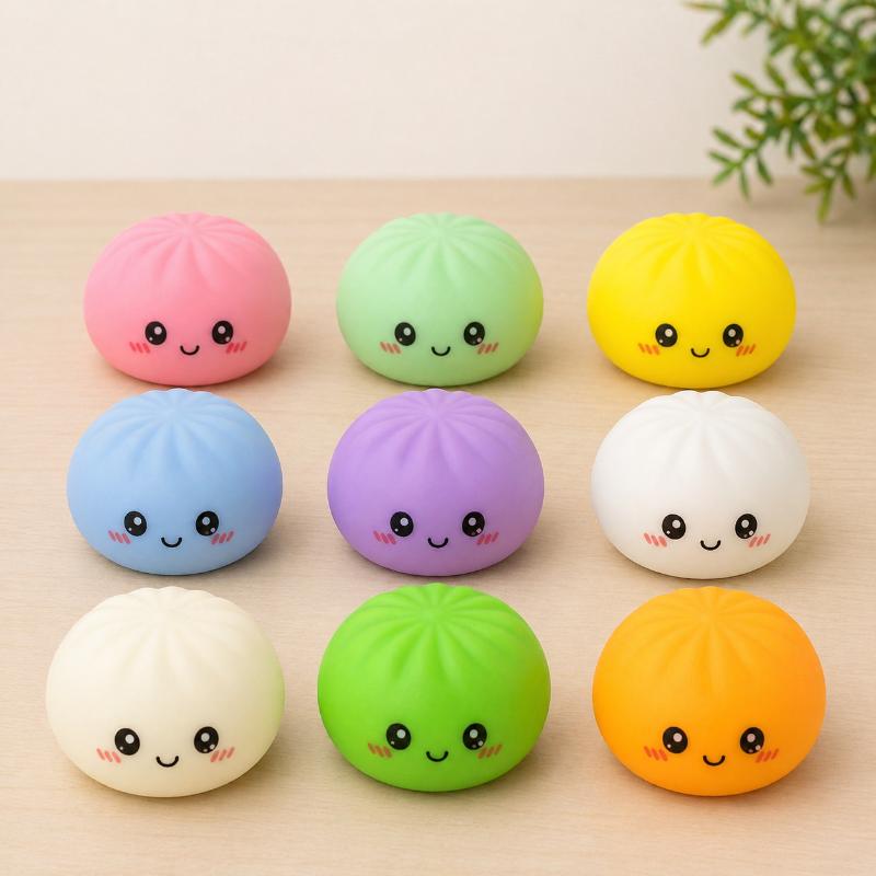 Kawaii Squishy Dumpling Advent Calendar Blind Box, Squeeze Stress Relief Toy, Kids Birthday Gift Decor Anti-Anxiety Squishies